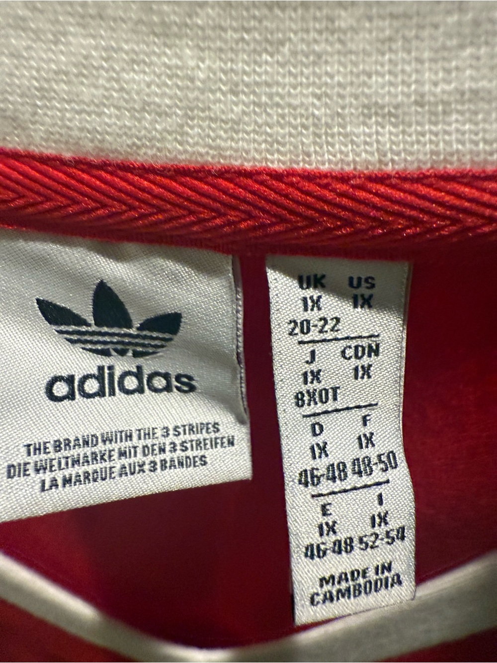adidas Red V-Neck Three-Stripe Maxi dress. - Picture 5 of 5